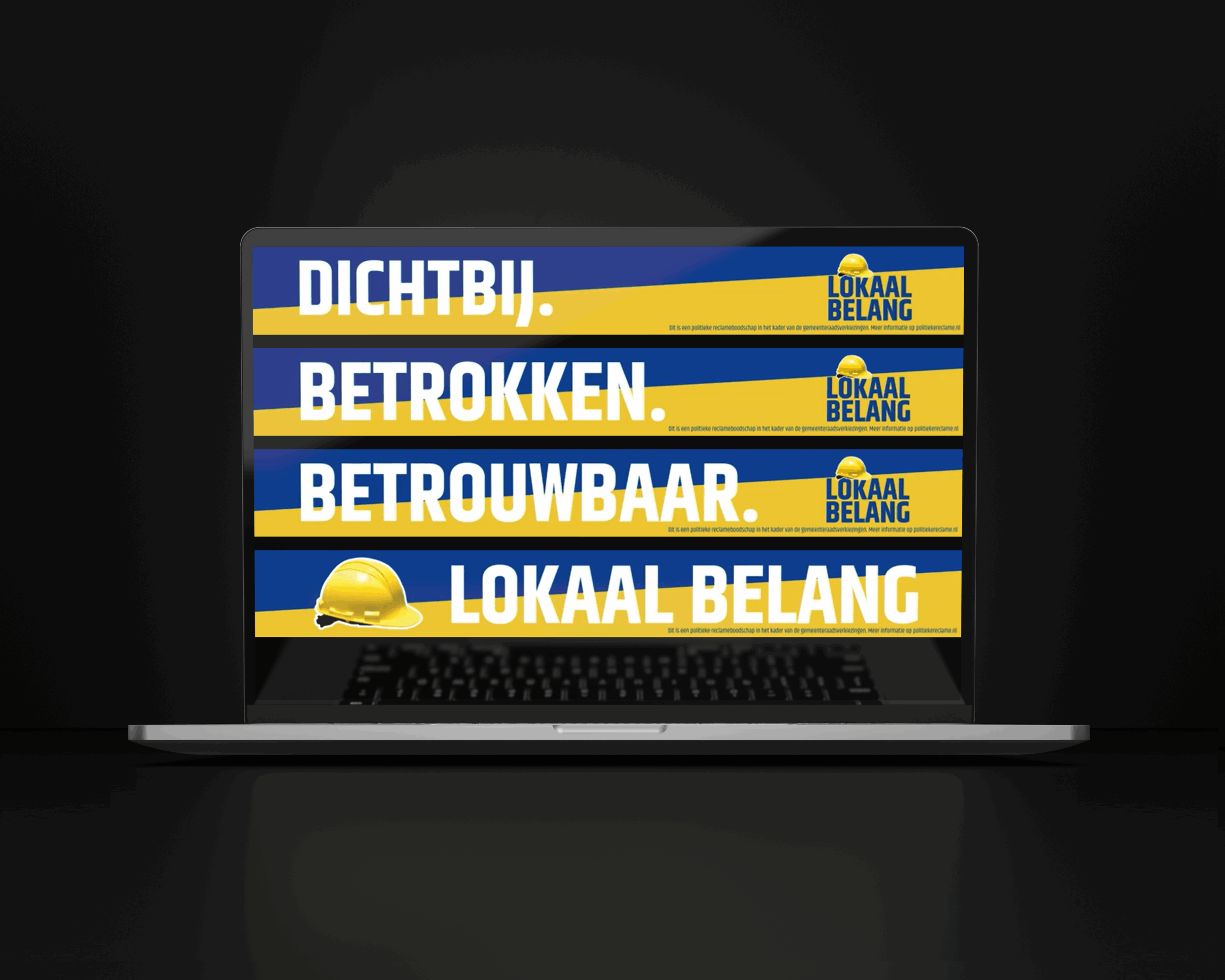 Vormgeving en distributie display banner